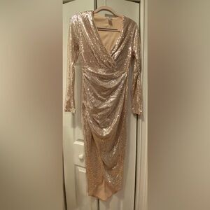Brand New Blush Color Sequin Dress by Venus